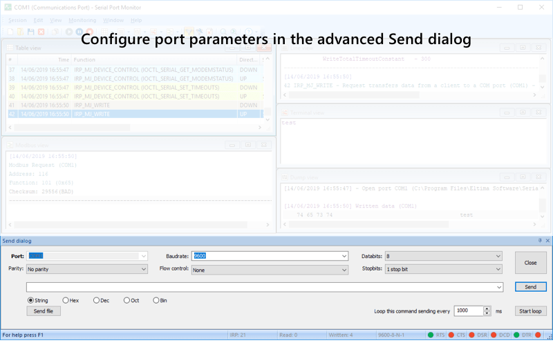 Screenshots FREE Serial Port Logger and Serial Port Monitor