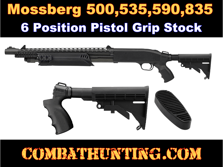 MB1220 Mossberg 500/590 Pistol Grip Stock Tactical Six Position