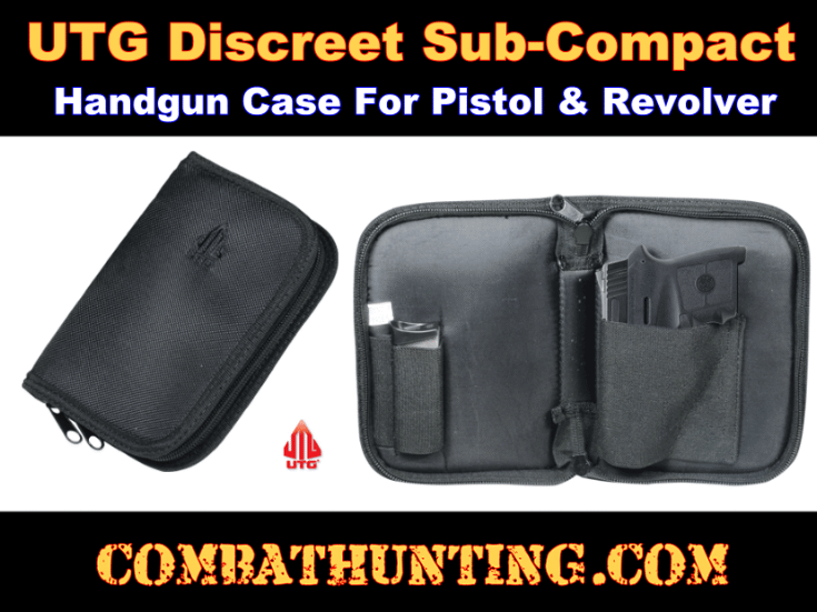 PVCPC380 UTG Discreet Sub Compact Handgun Case For Pistol & Revolver Gun Holsters