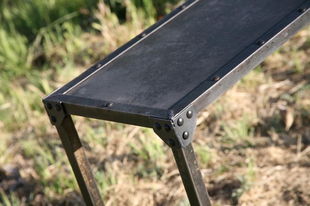 Industrial Steel Console Table Combine 9 Industrial Furniture