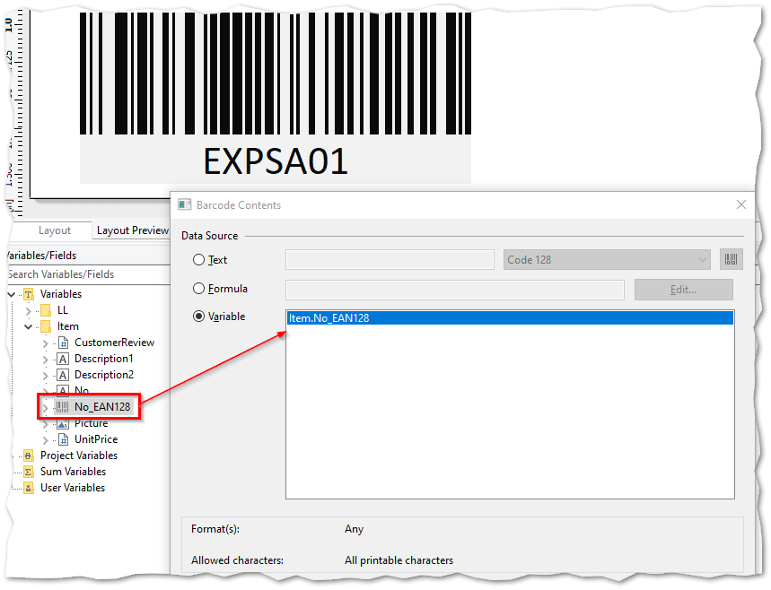 Creating, Printing and Exporting Barcodes in combit