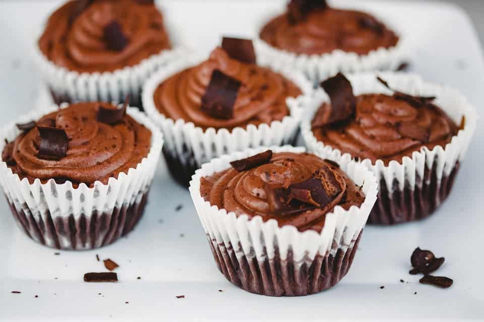 Cupcakes de chocolate, receta casera