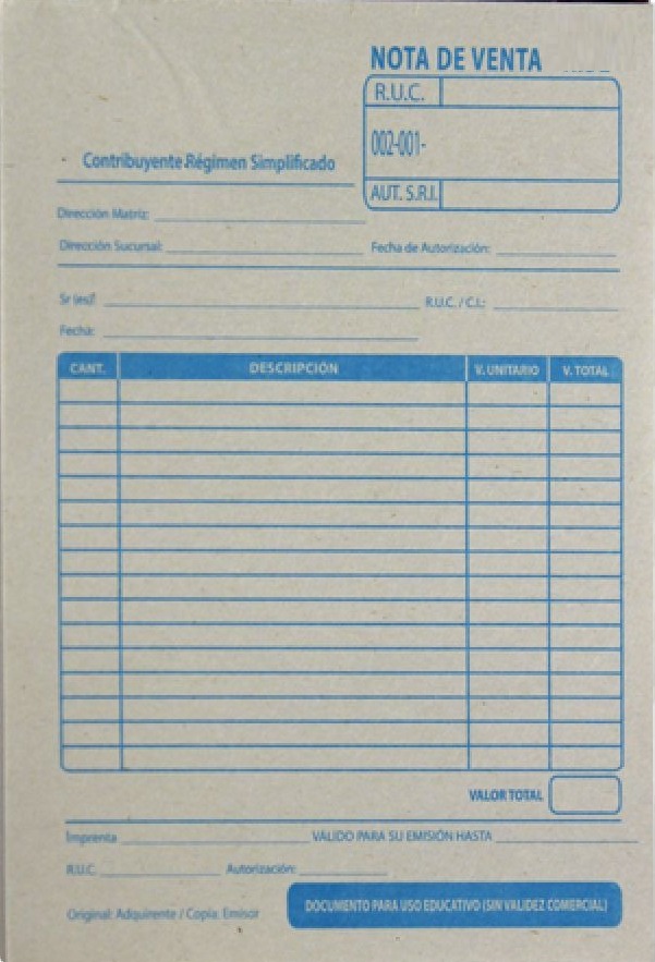 Block nota de venta grande A5 COMERCIAL 1000 COSAS