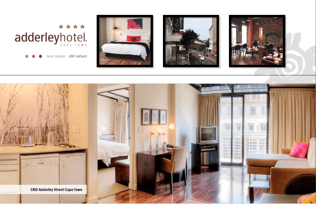 Adderley Hotel City Centre, Cape Town, South Africa
