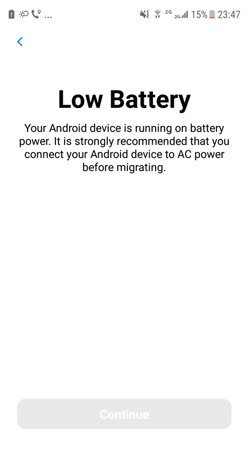 Move to iOS Low Battery Error on Your Android? [Solved] Comeware