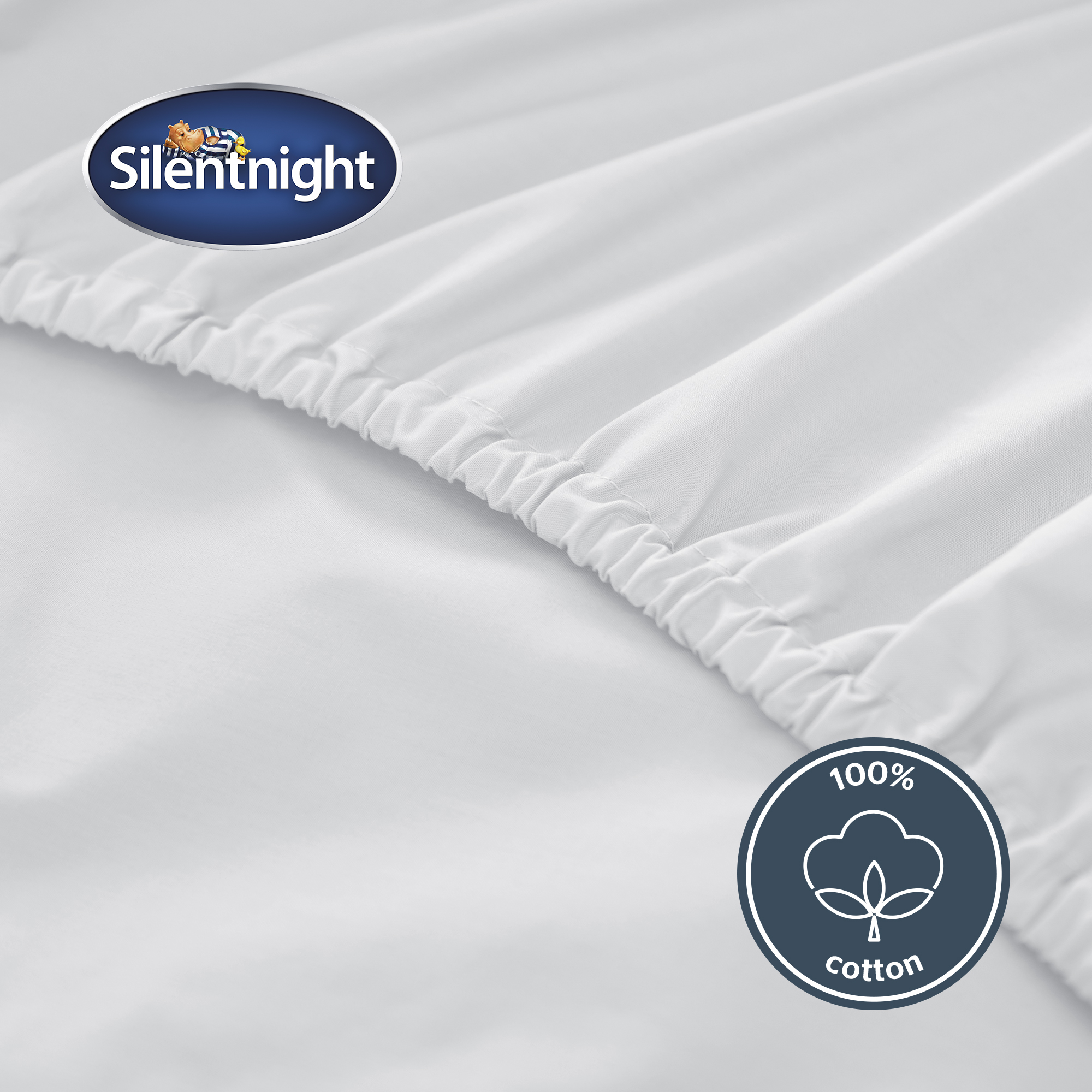 Silentnight Pure Cotton Extra Deep Fitted Sheet Comfomatic