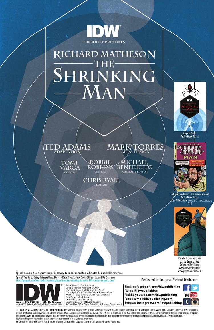Preview The Shrinking Man 1 By Adams & Torres