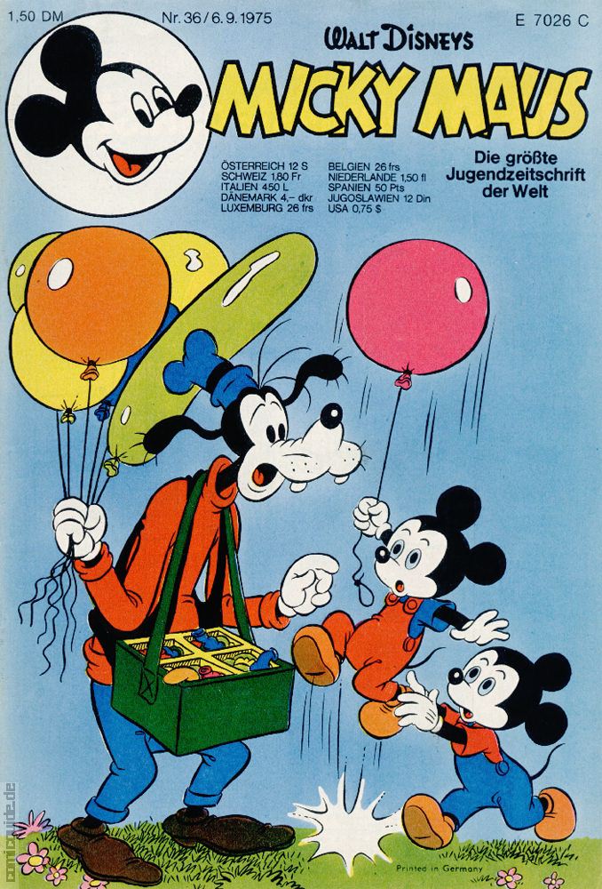 Micky Maus Heft, Nr. 36 / Jahrg.1973, Comics, Walt.