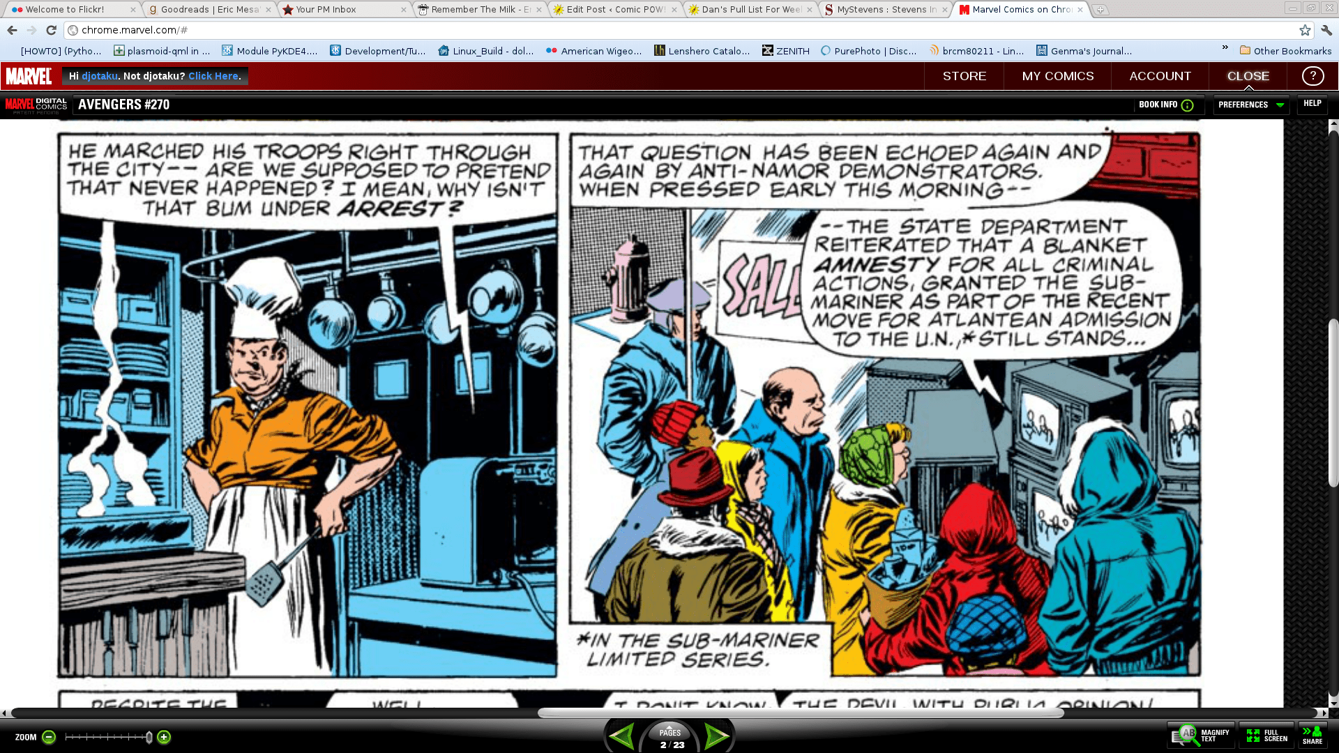 A Review of the Marvel Comic App on Chrome Comic POW!