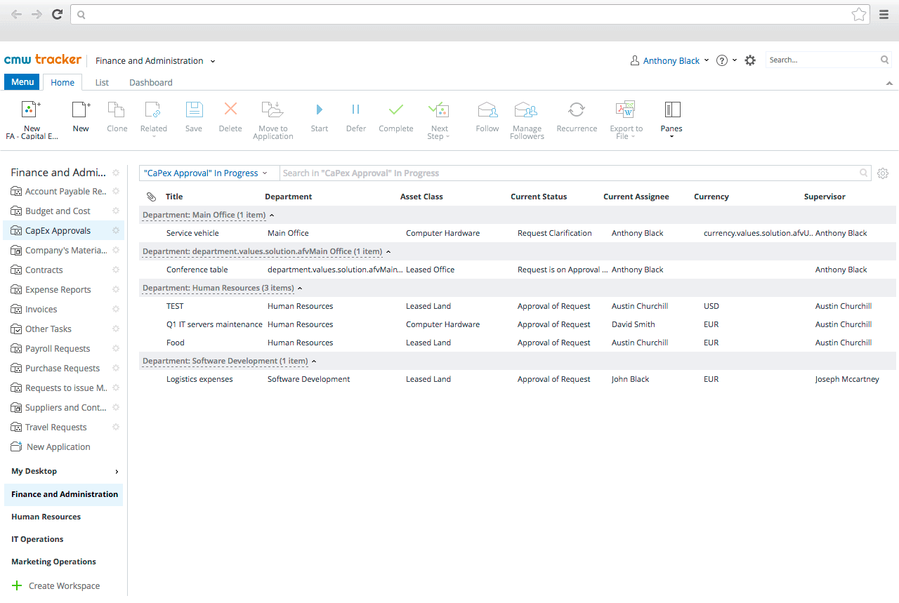 Financial management software