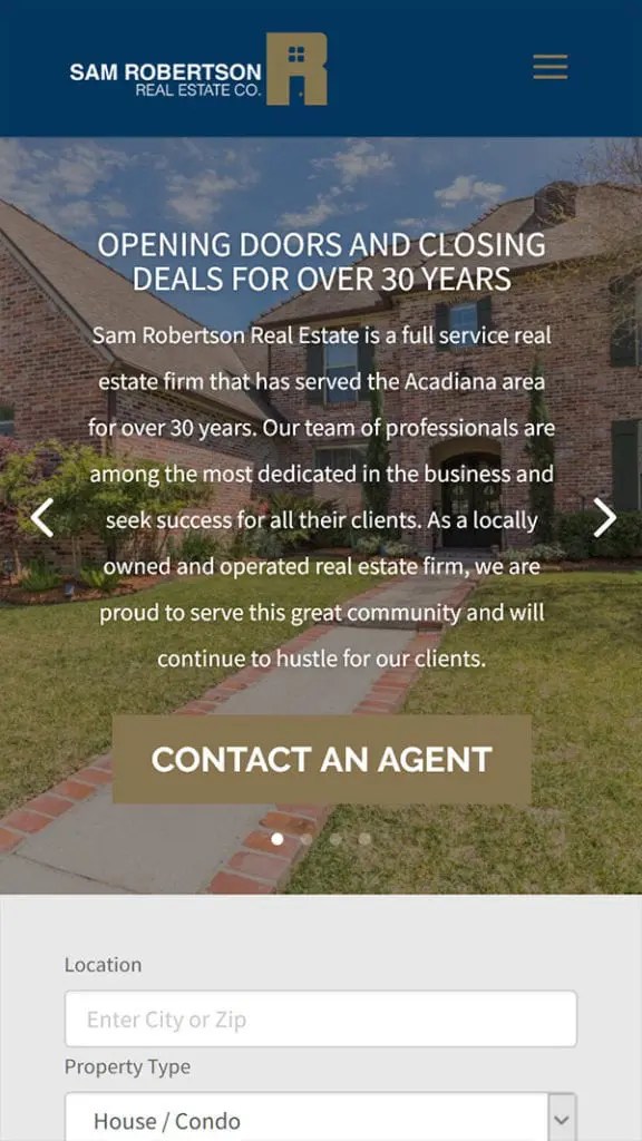 Sam Robertson Real Estate Co. site Project Comit Developers