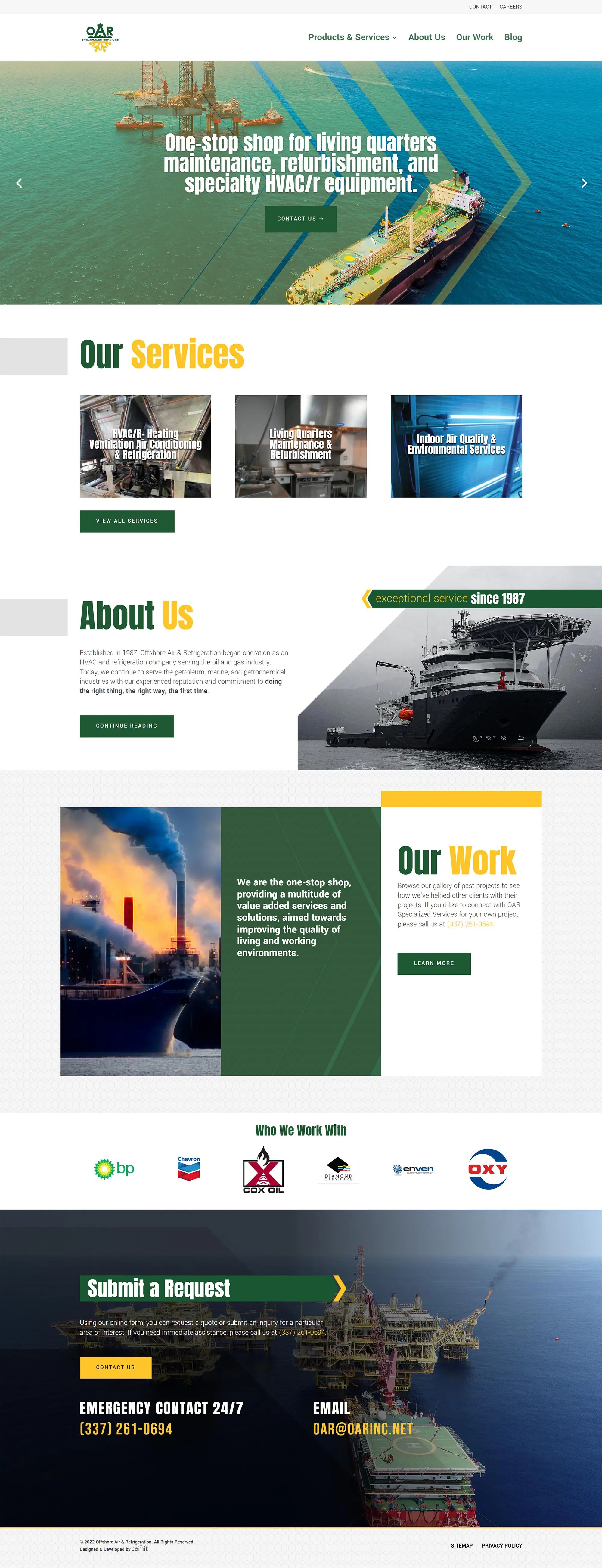 Offshore Air & Refrigeration Oil & Gas site