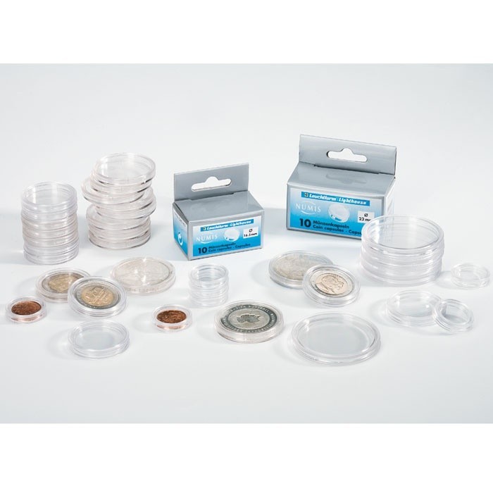 Lighthouse Round Coin Capsule Various Sizes - Comm Coinage