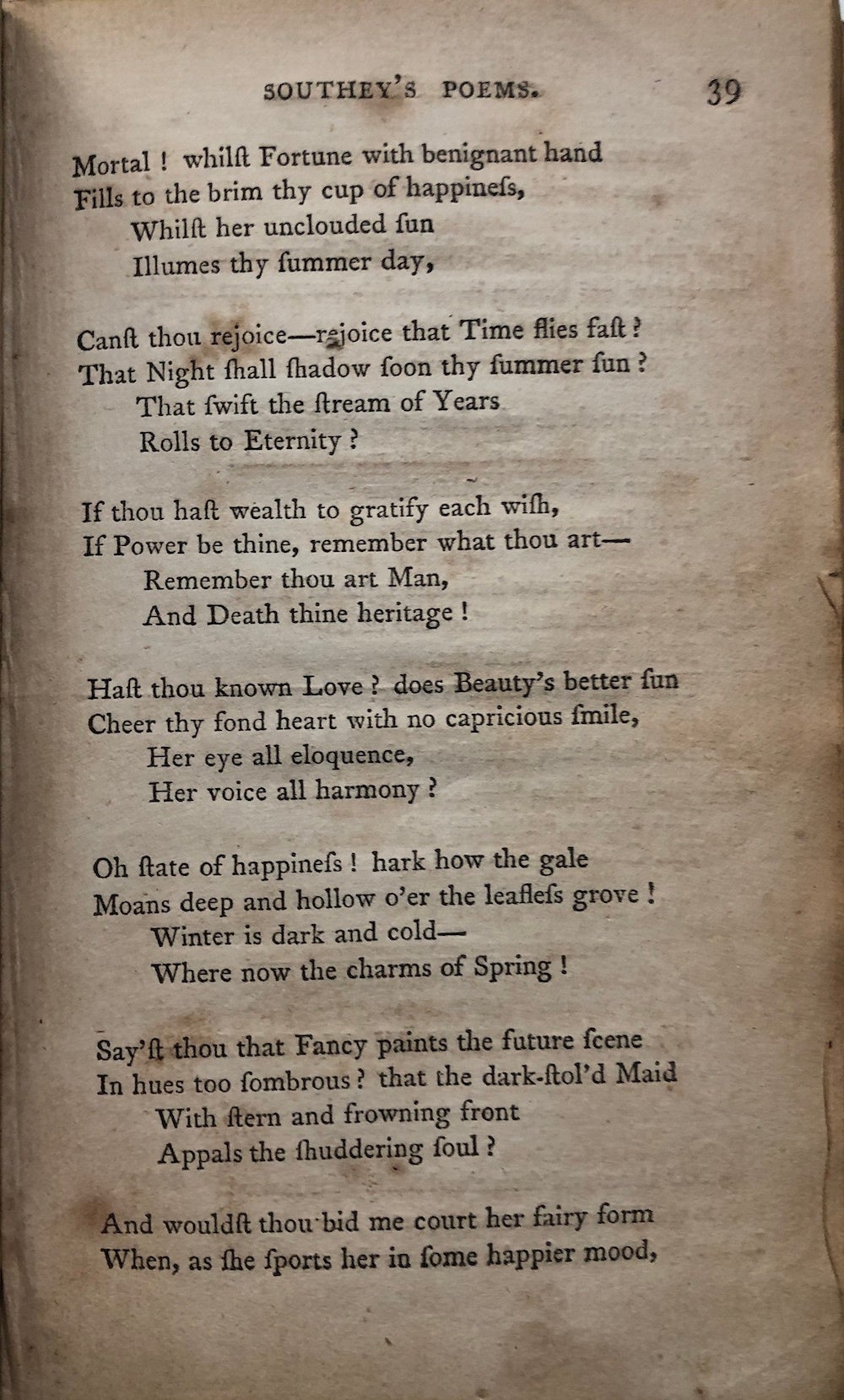 Poems by Robert Southey First American Edition / 1799 eBay