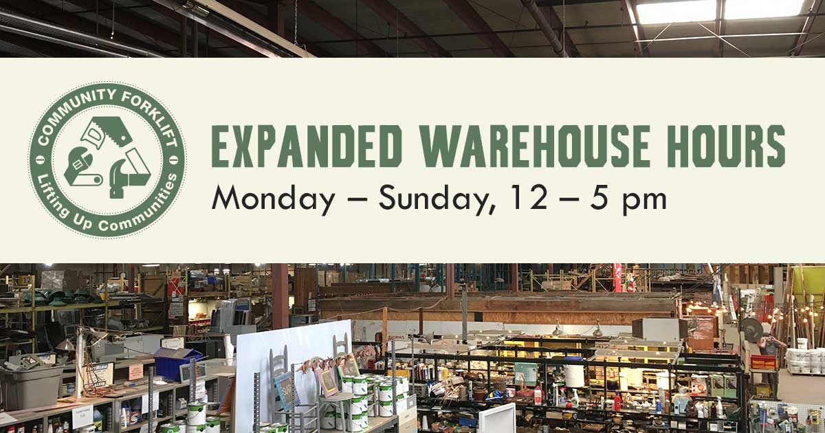 New Expanded Warehouse Hours Community Forklift