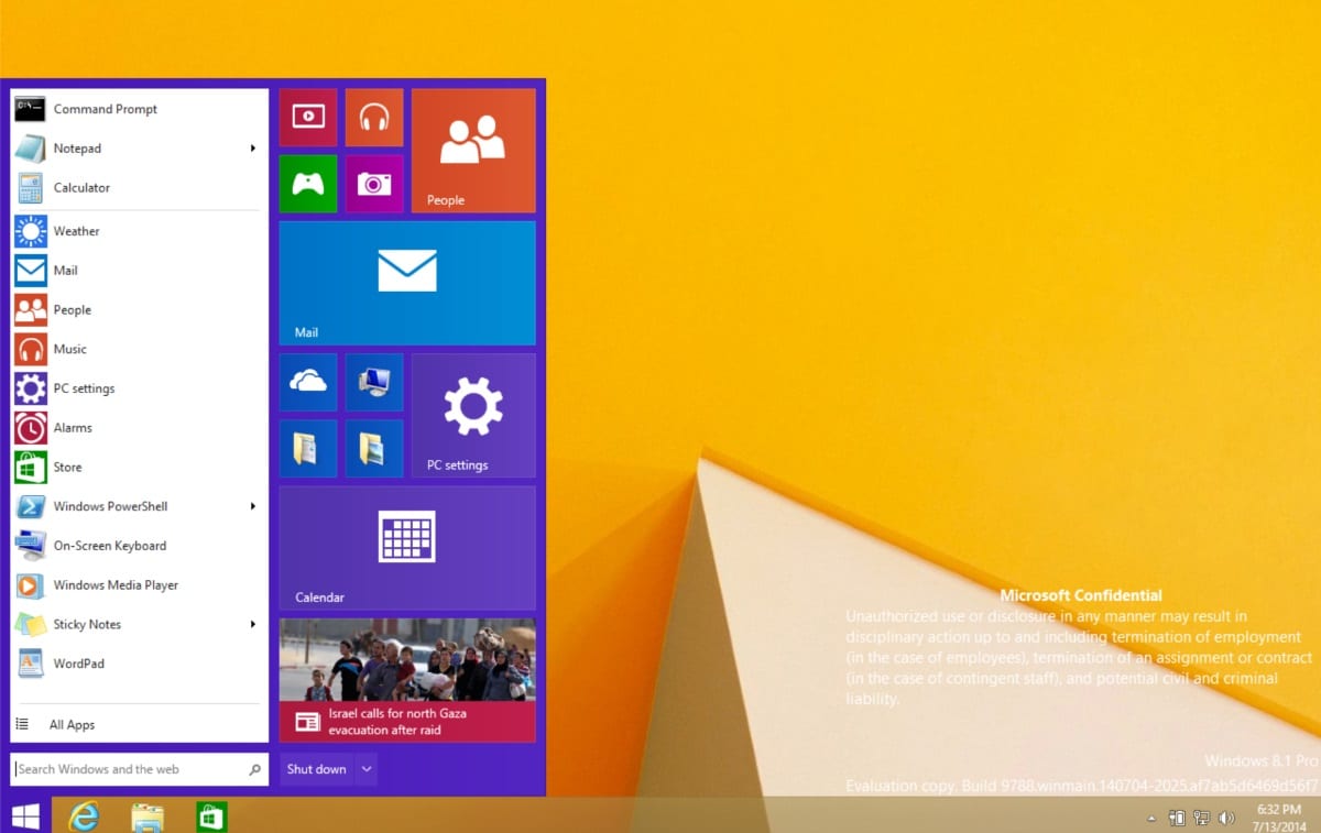 Qué revelan las capturas de pantalla de Windows 9