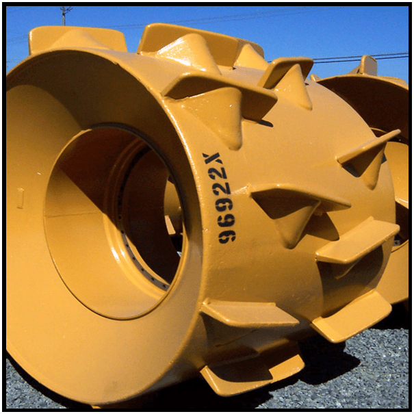 Used Compaction Wheels for Caterpillar, Bomag, Aljon and Rex