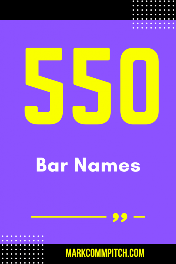 550+ Bar Name Ideas, Catchy and Unique Bar Names Suggestions
