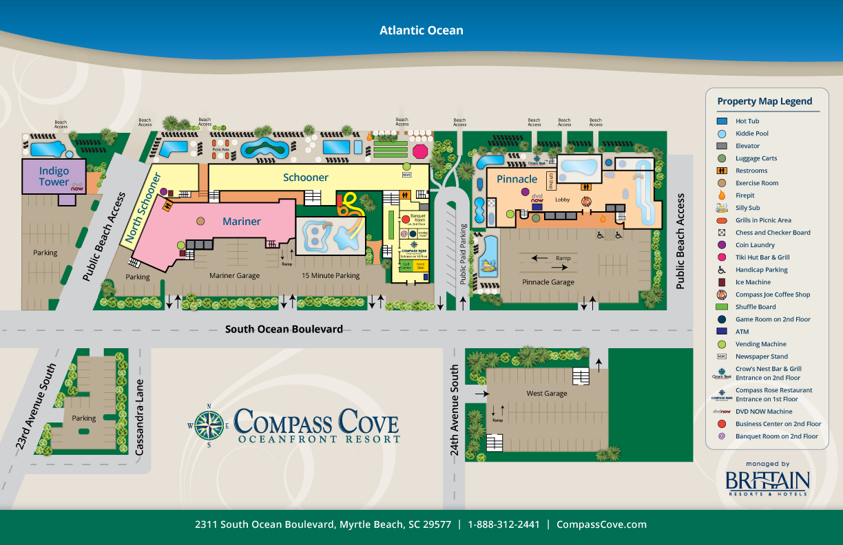Myrtle Beach Compass Cove Resort Oceanfront Rooms