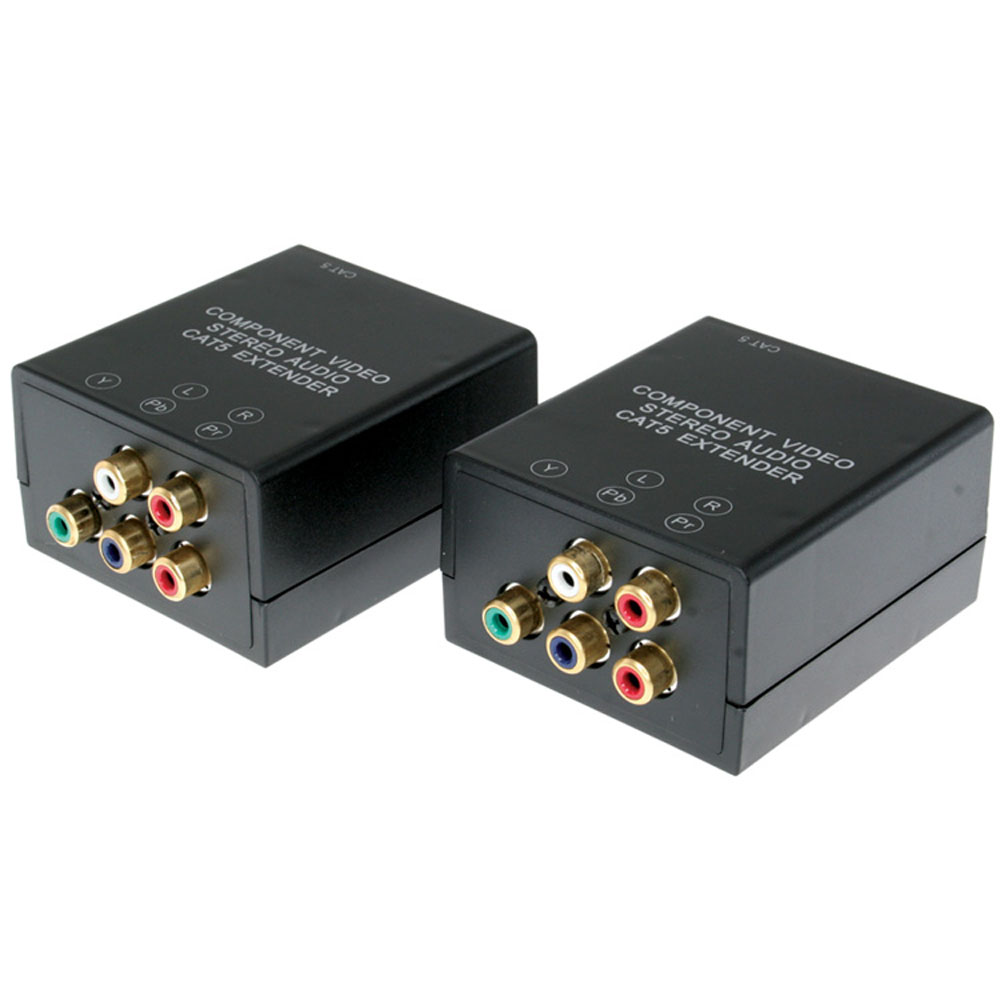 Extender, Component Video + Audio over cat5 Compatible Cable Inc