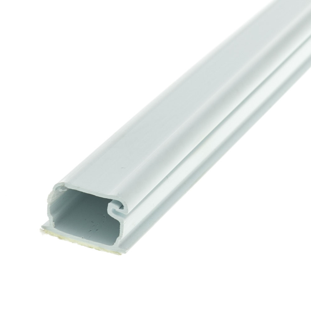 Cable raceway, 11/4"W x 1/2"H x 6'L, White Compatible Cable Inc