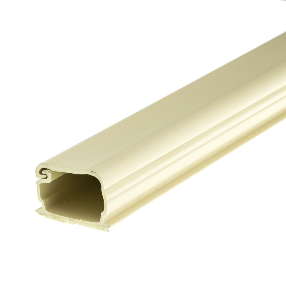 Cable raceway, 13/4"W x 1/2"H x 6'L, Ivory Compatible Cable Inc