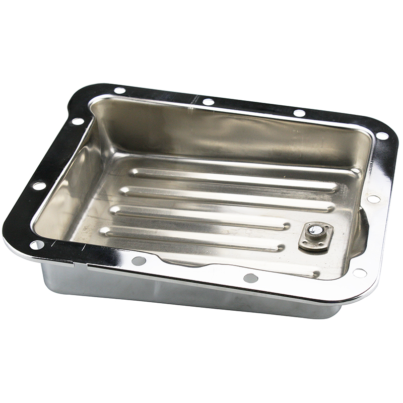 Power Products, Extra Capacity Chrome Transmission Pan, Ford C4, Extra