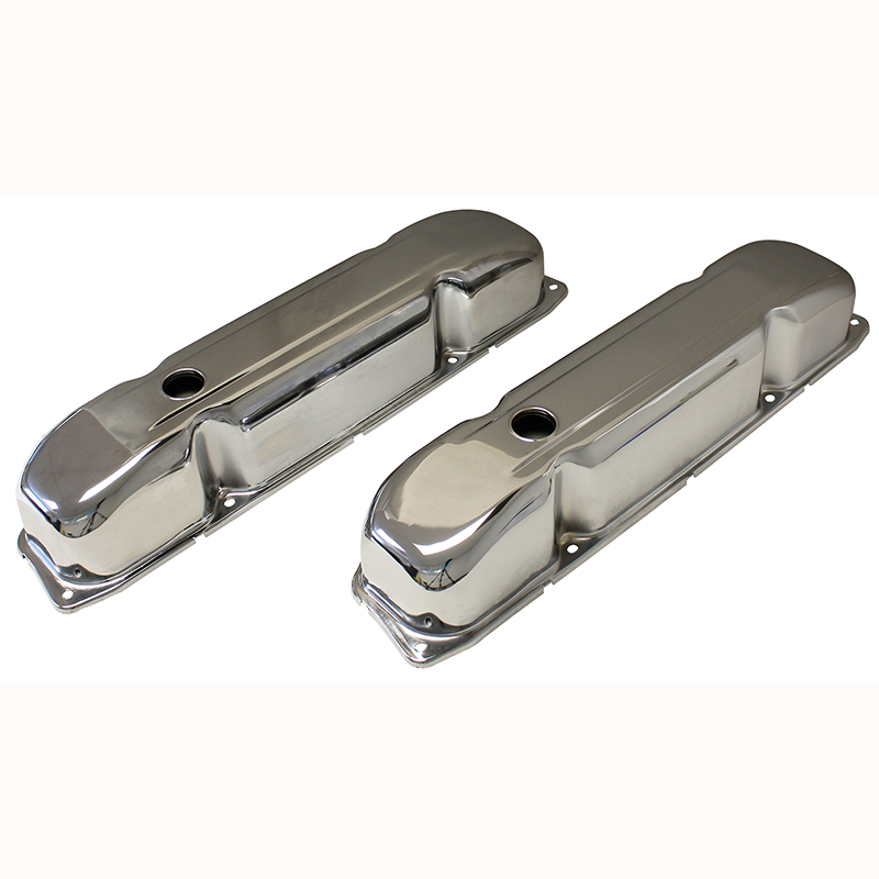 Power Products Chrome Steel Valve Cover, Chrysler BB, w/ Baffles