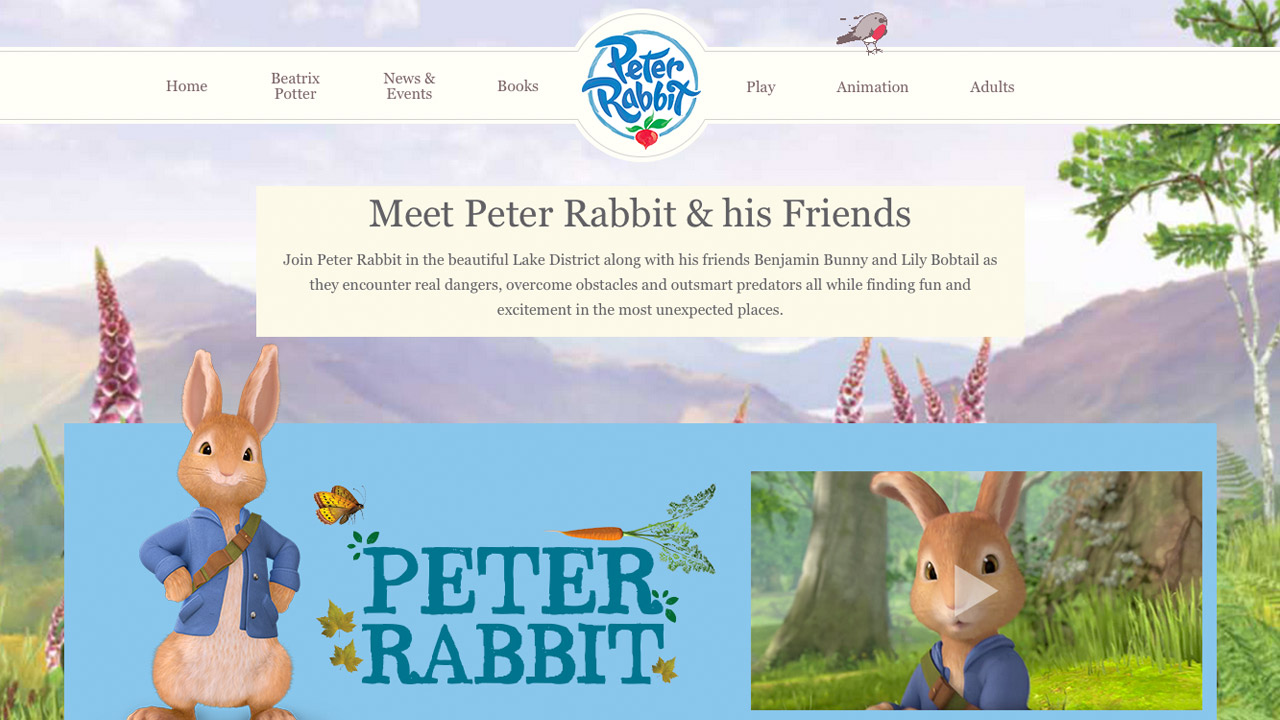 The Peter Rabbit Official Website Complete Control