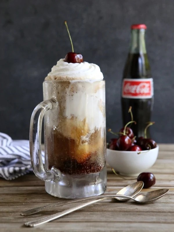 Bourbon CherryCola Ice Cream Floats Completely Delicious