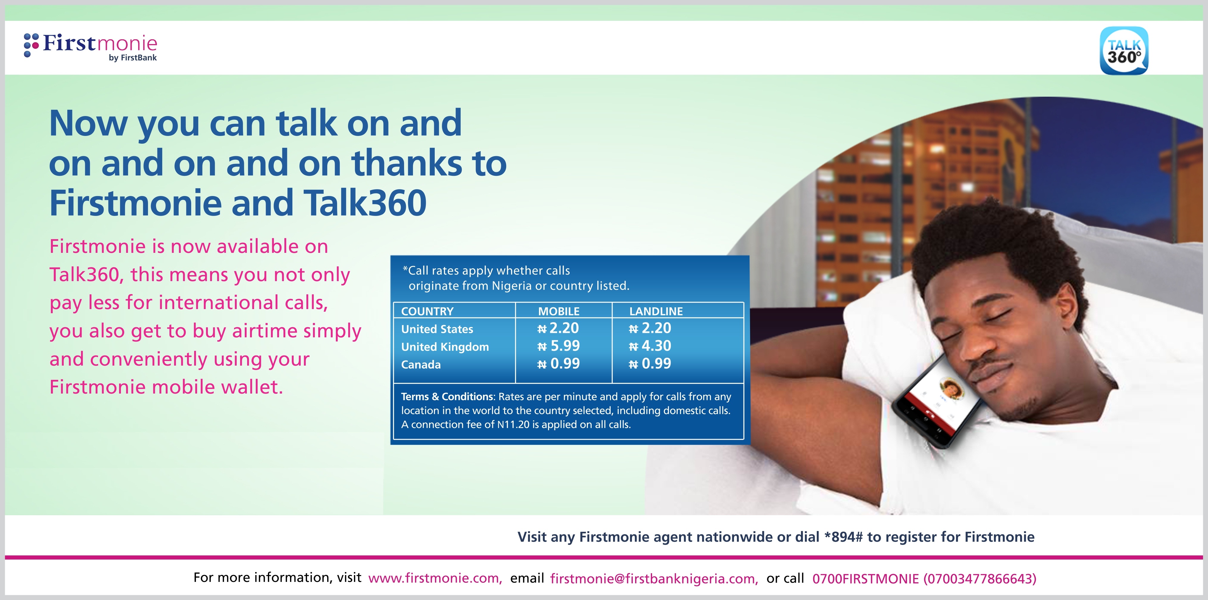Firstmonie Introduces Talk360 To Enable You Make Savings On