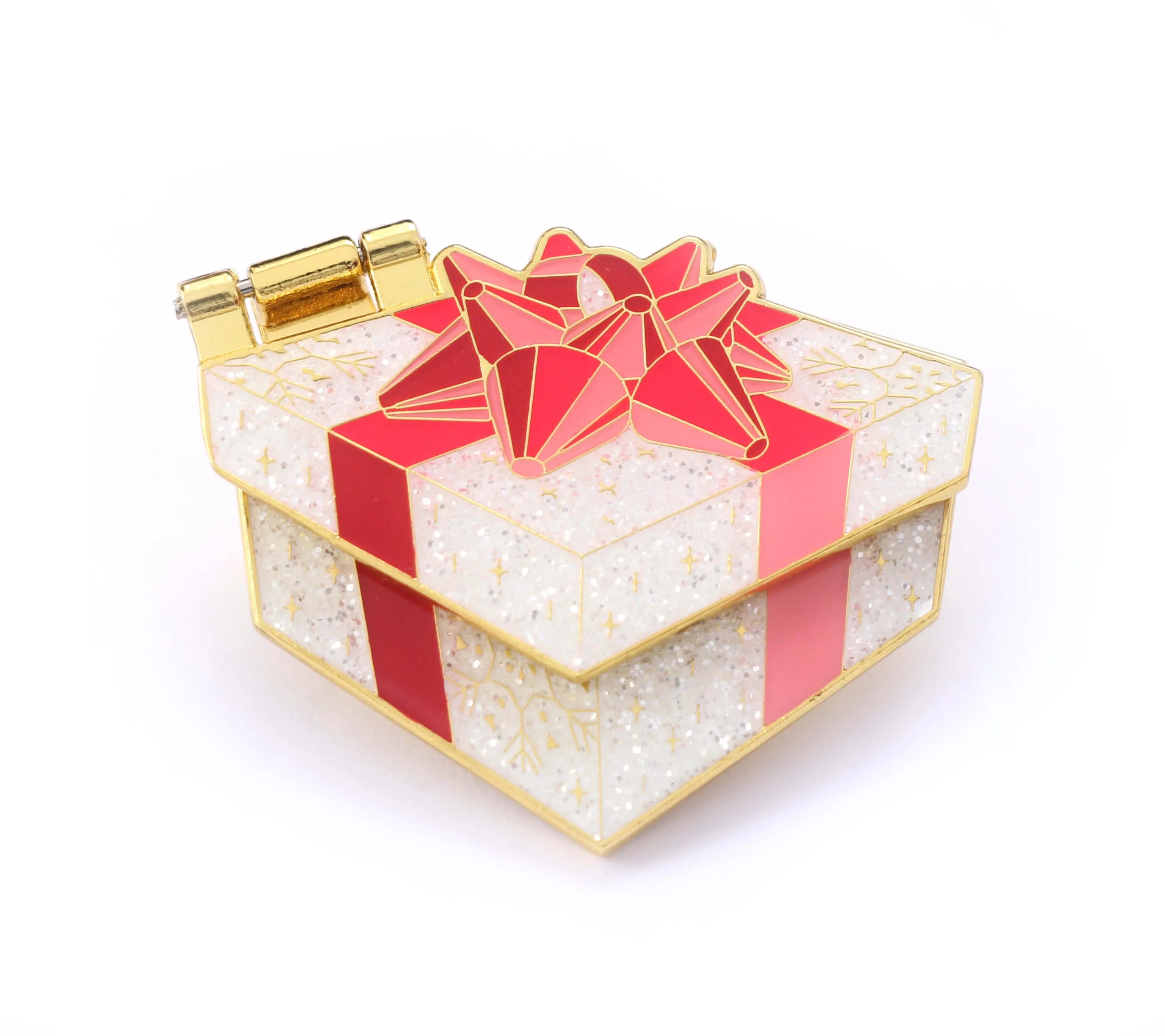 Surprise Gift Box Enamel Pin Compoco