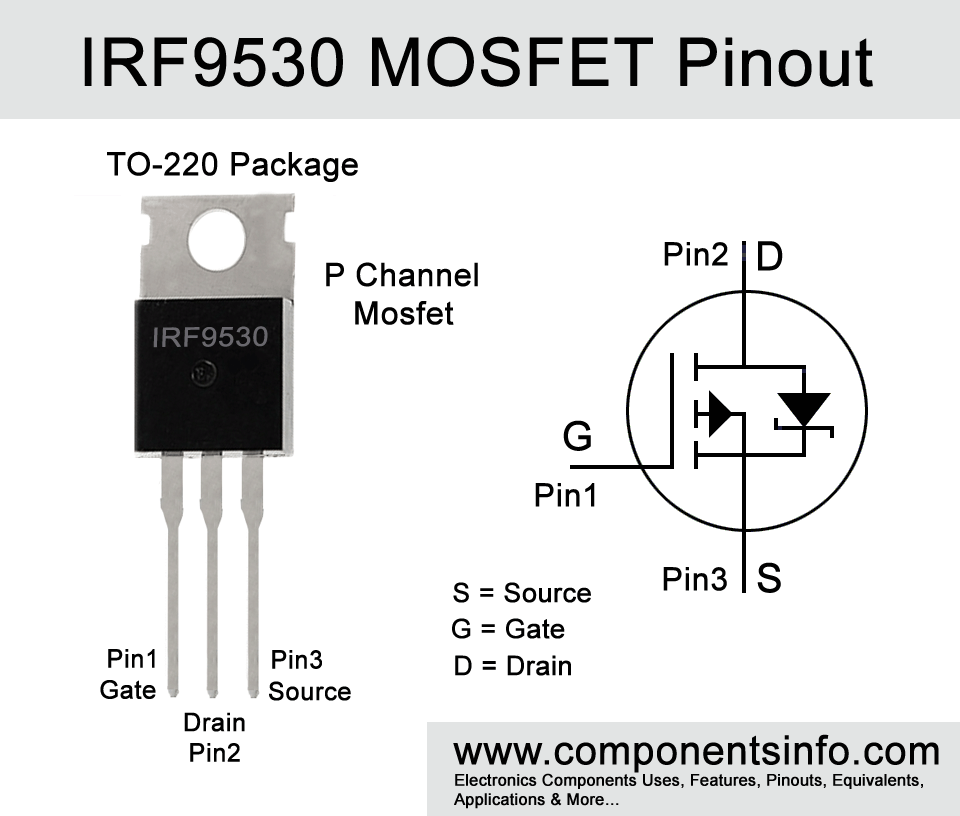 Set x3 Transistor RFID 9530 IRF9530 pKanal Power mosfet Heimwerker