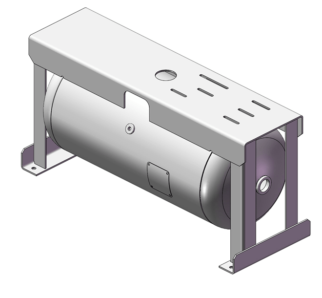 Manchester Horizontal 30 Gallon Air Tank for Gas Compressors 200 PSI