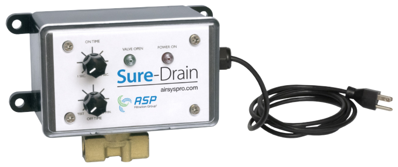 Air System Products SureDrain Series Timer Drain Drains Compressor
