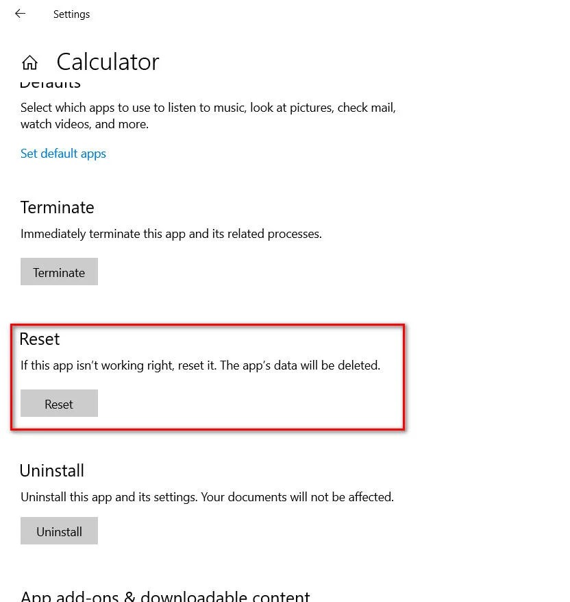 calculator not working in windows 10 Compspice