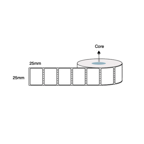 Direct Thermal Barcode Labels 25mm x 25mm x 25/38/40mm Core (20,000