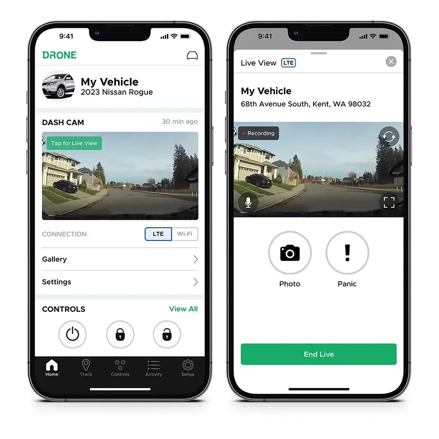 Drone XC-LTE 2K QHD Dash Cam with LTE, Wi-Fi, and GPS | Compustar