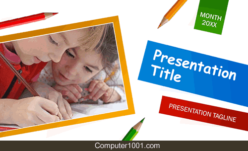 24 Template PowerPoint Tema Pendidikan – Computer 1001