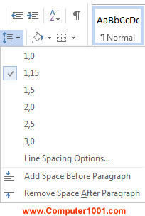 Fungsi 6 Jenis Jarak Baris di Microsoft Word – Computer 1001