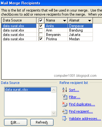 Cara Membuat Mail Merge di Word – Computer 1001