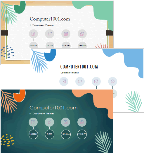 Cara Menggunakan Document Theme di Word, Excel, PowerPoint – Computer 1001