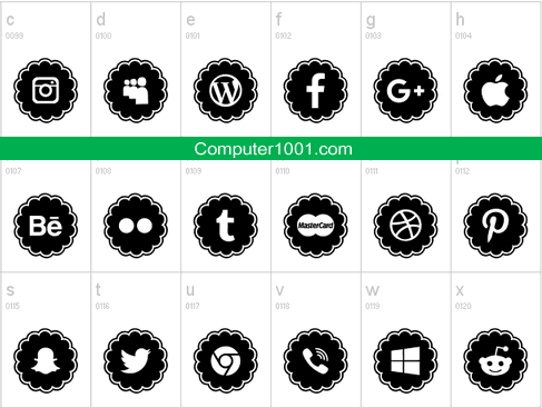 Download 16 Set+ Font Simbol Sosial Media β Computer 1001