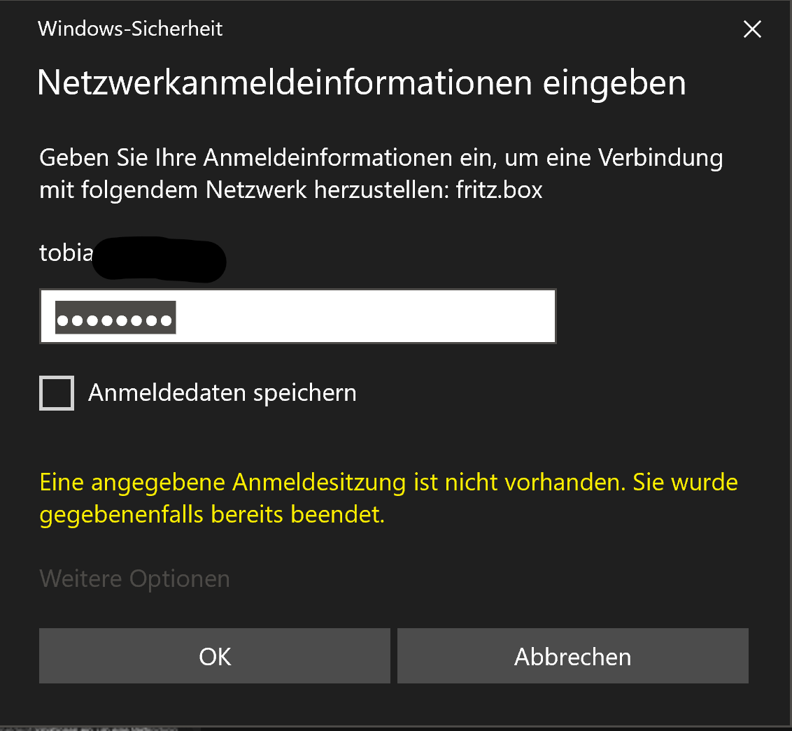 Fritz!NAS ZUgriff nach Update auf Version 7.21 nicht mehr möglich