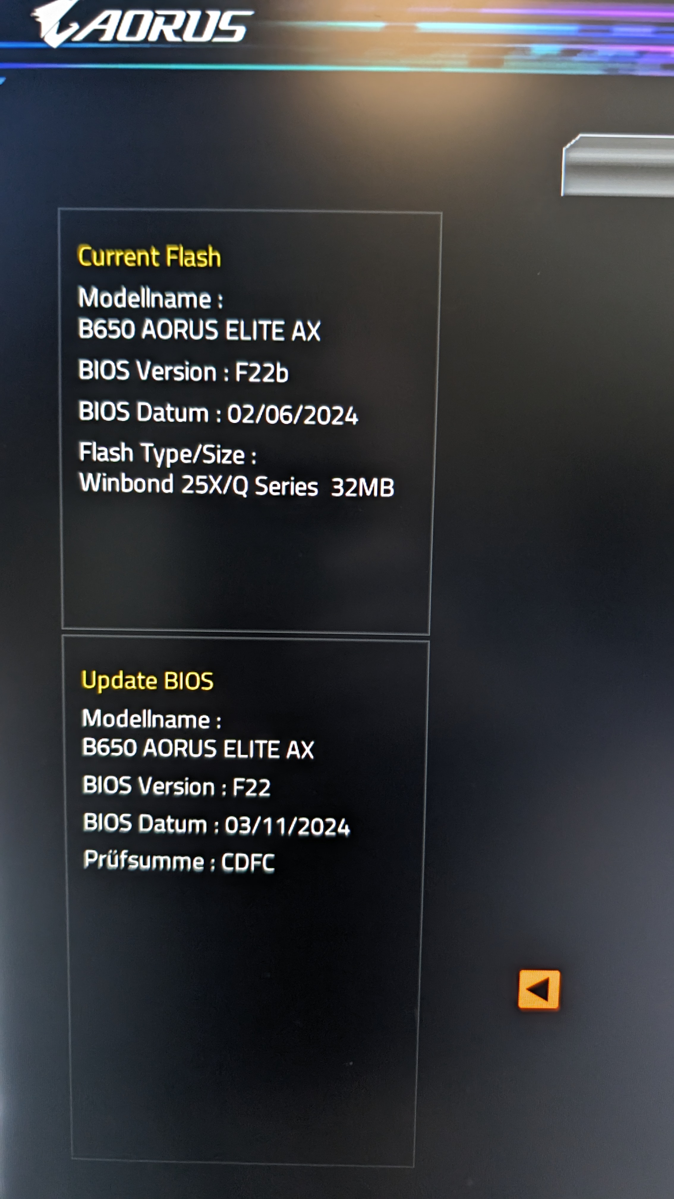 Gigabyte B650 Aorus Elite AX Probleme nach Biosupdate | ComputerBase Forum