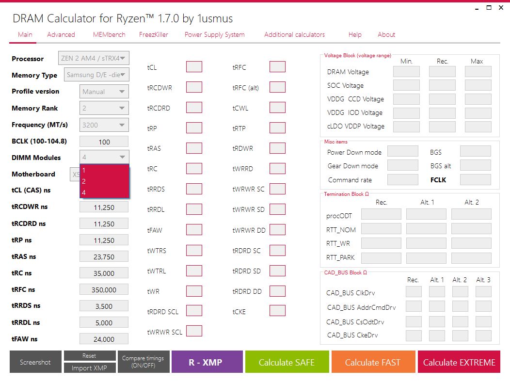 Notiz DRAM Calculator for Ryzen Version 1.7.0 unterstützt nun