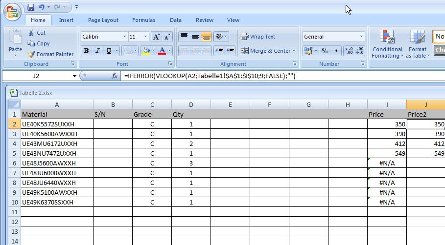 Zwei Exel Tabellen abgleichen und Werte übernehmen ComputerBase Forum
