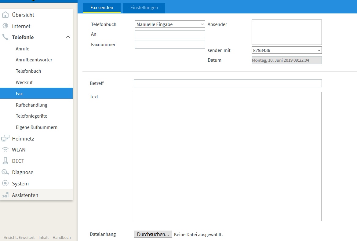 pdf als fax schicken
