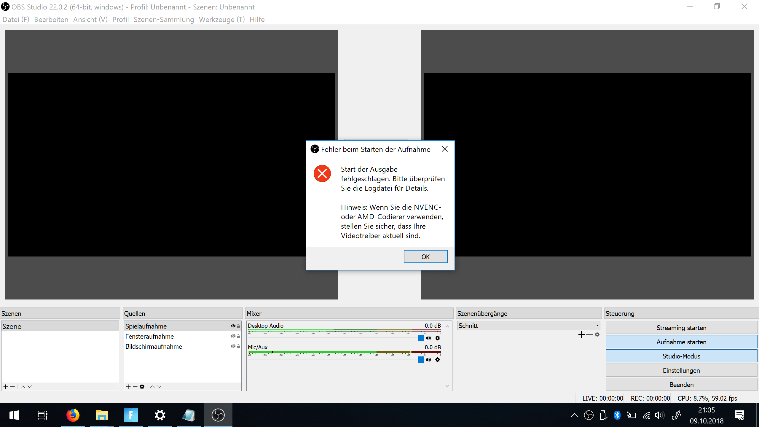 ++ 50 ++ obs nvenc error init_encoder nvencgetencodepresetconfig failed