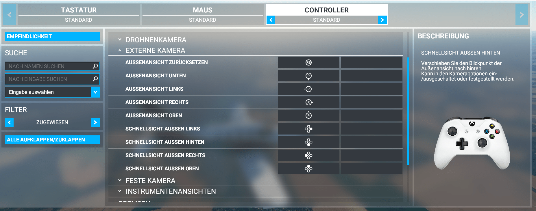 Flight Simulator Flugsimulator 2020 PS4 Controller externe Kamera